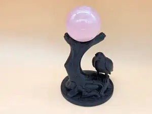 Raven Crystal Ball Holder