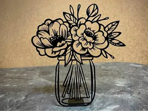 Poppy Flowers in Jar