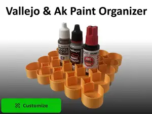 Paint Organizer for AK & Vallejo - Customizable
