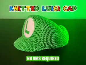 Cute Knitted Luigi Cap from Super Mario