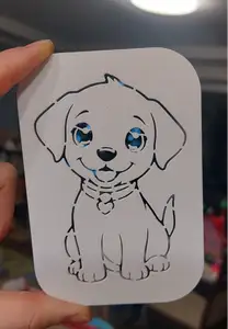 template for icing - little dog - thin gaps