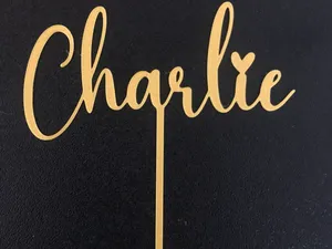 Charlie cake topper