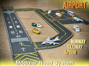 Modular Toy City Airport & Runway Set (1:64/1:87)