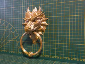 Dragon Door Knocker, Integrated Ring & Bolt Eyes