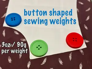 Button shaped sewing weights