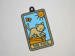 The Fool – Kitty Tarot Keychain