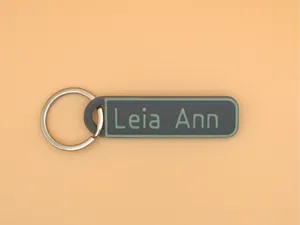 Customizable Key Fob with Text