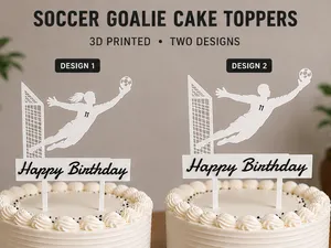 Goalkeeper Football  Birthday Cake Topper soccer