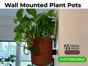 Wall Mounted Plant Pot Cover (Hook Included)