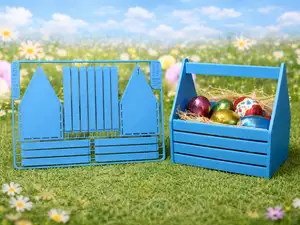 Easter chocolate eggs Basket Kit Card 8x5cm 1h 22m