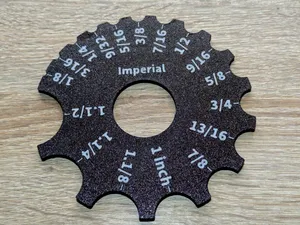 Imperial Round Bar / Rod Gauge with common sizes