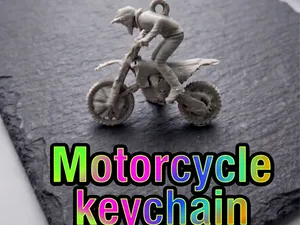 3D Motorcycle Rider Keychain