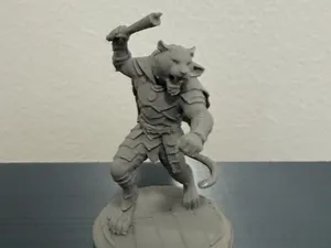 TTRPG Miniature: Tabaxi Brawler