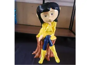 Coraline-Inspired Raincoat Girl Figurine
