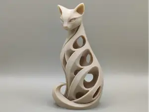 Abstract Cat Sculpture