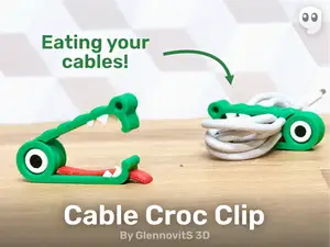 Cable Croc Clip (quick cartoon-style organizer)