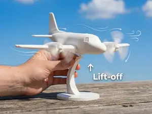 Wind-Powered Kinetic Airplane | With Stand 