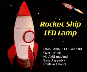 Rocket Ship Lamp