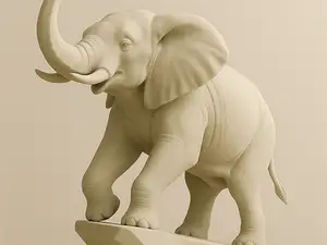 Geometric Elephant – 3D Printable Sculpture