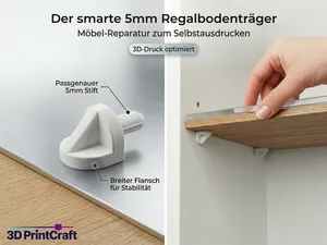 Universal 5mm Regalbodenträger / Shelf Pin