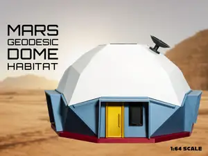 Mars Geodesic Dome Model Set - 1:64 Scale Diorama