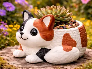 Süßer Katzen-Blumentopf | Niedlicher Pflanztopf
