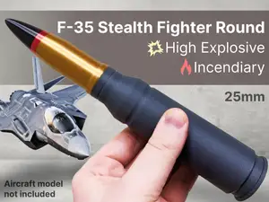 F-35 Stealth Fighter 25mm Rounds | Print in place