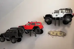 Holder for axial and other RC or wall mount shelf