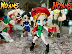 Q版街头霸王 嘉米 Cammy White 分件打印 （无需AMS）