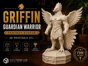 Griffin Guardian Warrior Statue