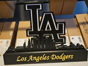 Los Angeles Dodgers with Skyline of Los Angeles