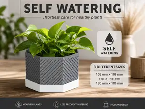Modern Self-Watering Geometric Planter Pot