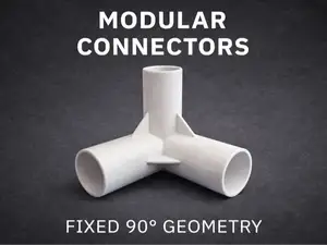 Customizable 3-Way Connector (OpenSCAD)