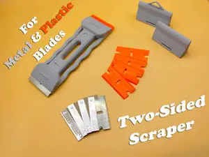 Double-Sided Scraper for Metal & Plastic Blades