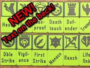 MTG Ability Tokens w Icons & Text - 20x20mm