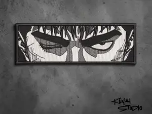 Guts Keychain // Berserk inspired - Black & White