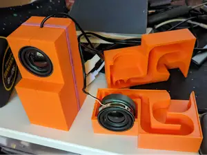 Small (40mm) back loaded horn speaker enclosure