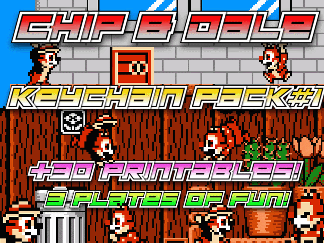 Chip&Dale Rescue Rangers Keychains Pack #1