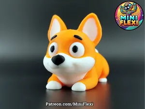 Mini Flexi Corgi - Print-in-Place Articulated