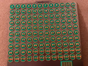 Tokens with numbers 1 - 120