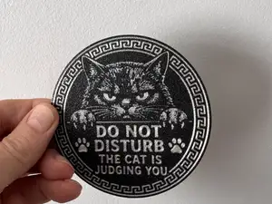 Do Not Disturb Judging Cat Coaster