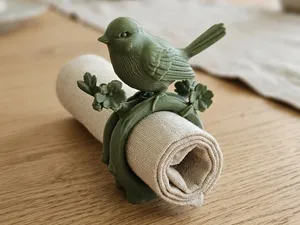 Stylischer Serviettenhalter – Frühlingsvogel