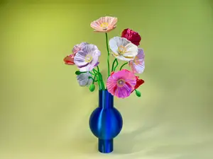 迎春花系列之春日缤纷虞美人(绚烂的仿真插花全拆件)