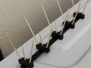Simple Bird spikes with toothpick! pigeon control 