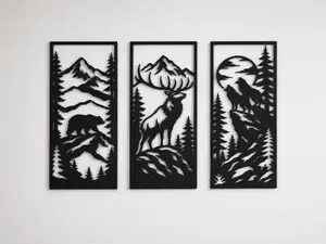 Wildlife Wall Art Set (3 Panels)