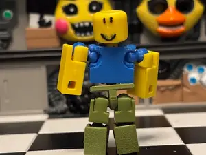Articulated colored roblox noob figure