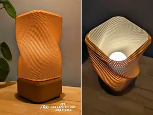 rechteckige verdrehte Lampe mit Korbstruktur