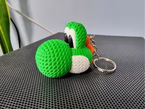 Crochet style Yoshi (ヨッシー Yosshī) Keyring