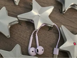 五角星有线耳机绕线器