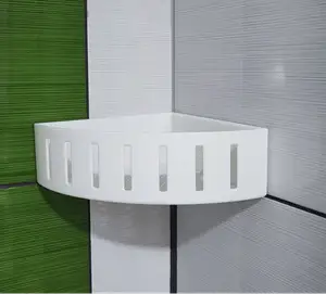 Corner shower shelf
